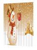 2PCS Christmas Snowman Gift Printed Window Curtains -  