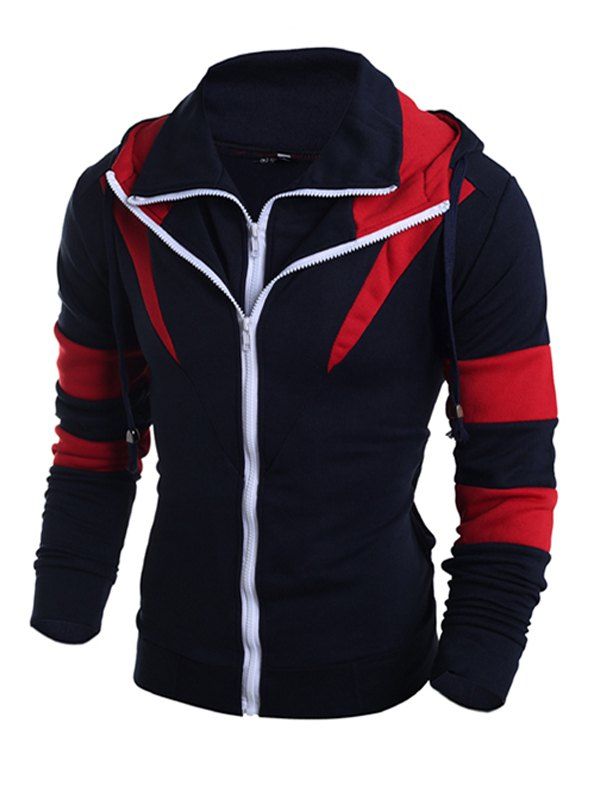 

Men Comfortable Hoodie Slim Hooded Zipper, Cadetblue