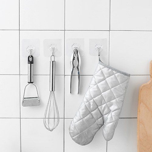 

Strong Adhesive Transparent No Trace Nail-free Door Rear Wall Paste Hook for Kitchen Bathroom, Multi