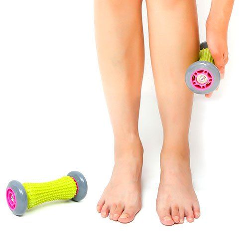 

Practical Wheel Type Massage Roller, Gray
