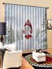Rideaux de Fenêtre Bonhomme de Neige de Noël Imprimé 2 Pièces - Blanc L33,5 x L79 pouces x 2pcs