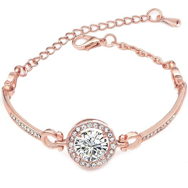 

Rose Gold Popular Bracelets Zircon Simple Women's Wear Bracelet Korean Crystal Jewelry