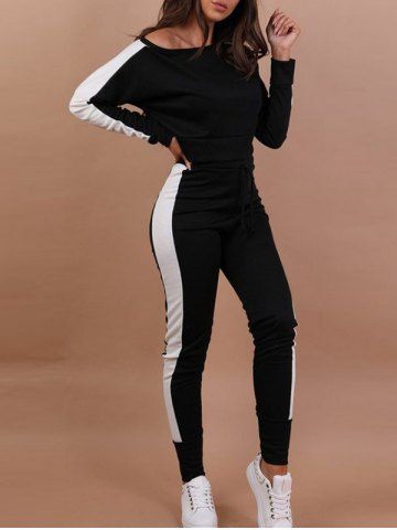 Leisure Sports Suit Hooded Long-sleeved Sweater Straps Feet Pants