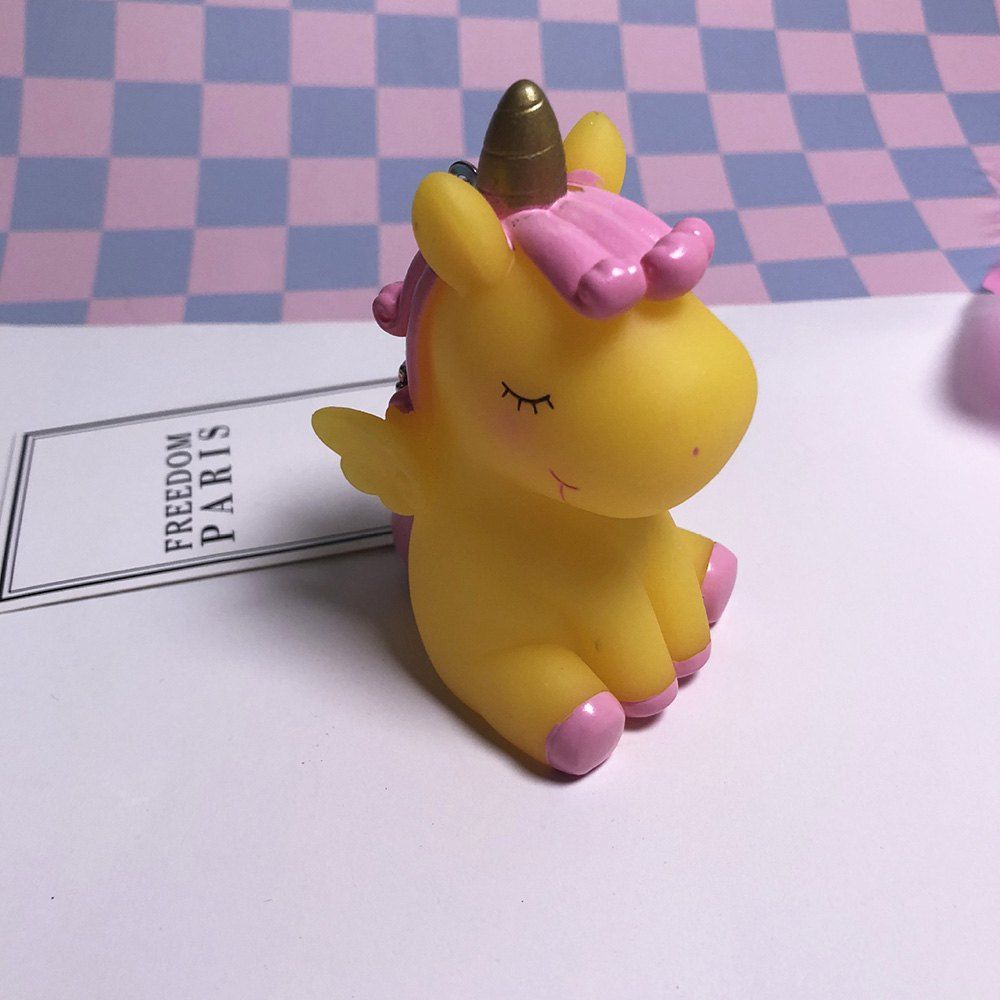 

Unicorn Cute Pet Venting Doll BB Called Key Chain Bag Pendant Cute Dream Gift, White