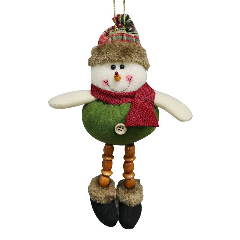 

Snowman Christmas Gifts Pendant Plush Doll Christmas Tree Pendant Supplies, Seaweed green