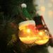 Décoration Créative d'Arbre de Noël de Vieil Homme de Bonhomme de Neige Boule de Noël Transparente de Particules Incandescentes avec Lumières - Multi-A ELK