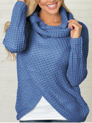 

Women Knitting Turtleneck Solid Color Sweater, Army green
