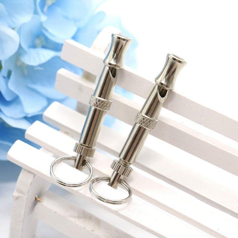 

Adjustable Dog Flute Ultrasonic Whistle Call Dog Training Dog Device 1pc, Silver
