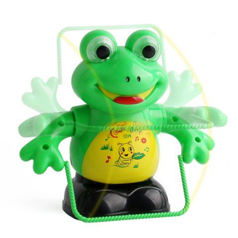 squeeze bulb jumping frog toy