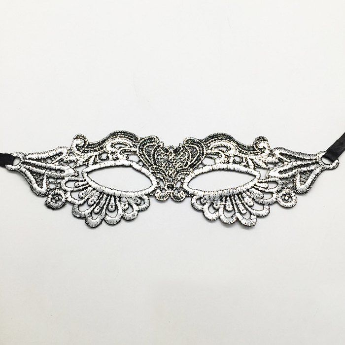 

Colorful Lace Mask Party Supplies Halloween Christmas Party Birthday Supplies, Silver