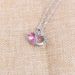 Heart Shaped Artificial Crystal Clavicle Necklace -  