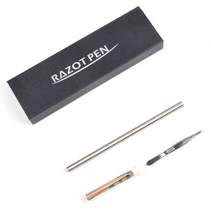 

Hairdressing Pen Men Hair Eyebrow Shaving Razor Pen, Platinum