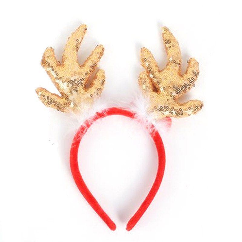 

Christmas Decoration Sequins Antler Headband, Red