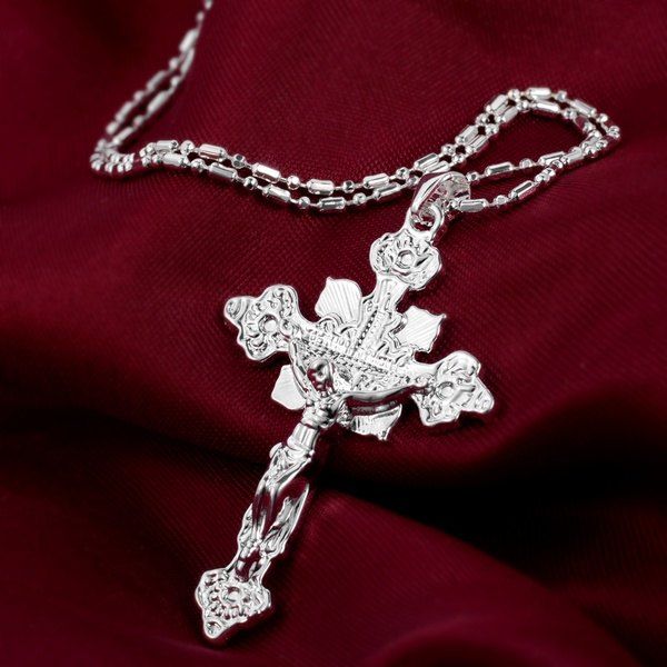 

Simple Silver Cross Necklace