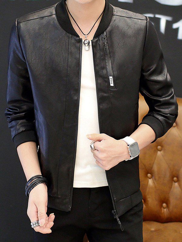 

Winter Leather Men And Velvet Thickening Youth PU Leather Jacket Men Jacket, Red dirt