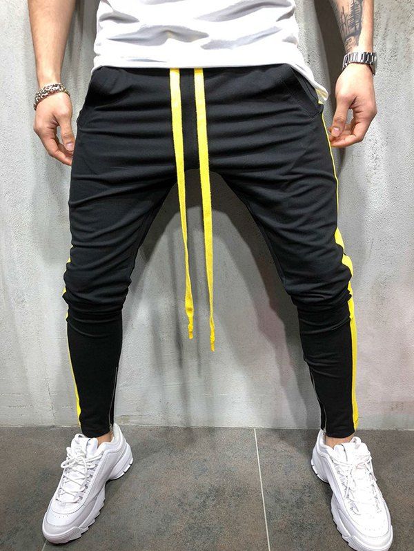 

Men Leisure Pants Comfortable Slim Sports Splicing, Multi-f