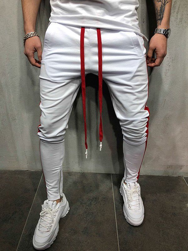 

Men Leisure Pants Comfortable Slim Sports Splicing, Multi-d