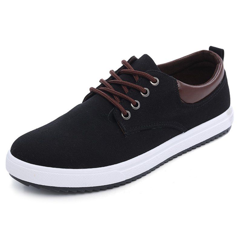 

Men Comfortable Canvas Shoes Breathable Leisure Wearable, Black