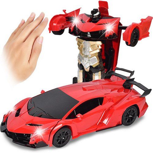 

Gesture Sensing Robot One Button Transformation Remote Control Car Toy, Red