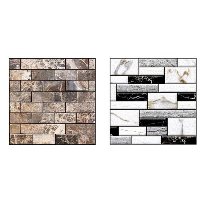 

3D Stereo Tile Stickers Anti-collision Stickers PVC Wall Stickers, Coffee