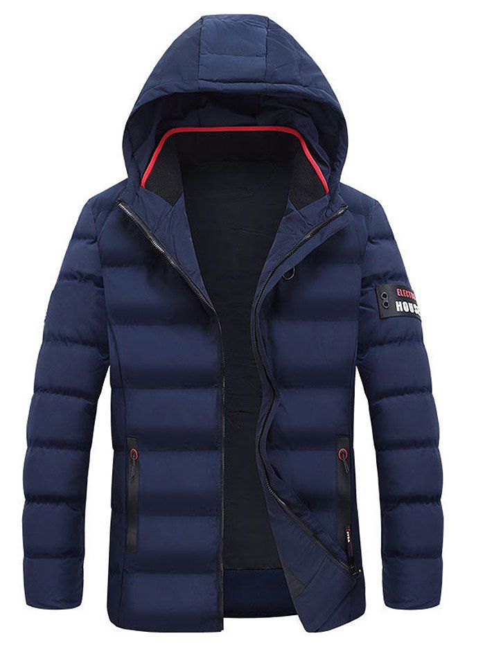 

Men Warm Parka Leisure Comfortable Stylish Hooded, Cadetblue