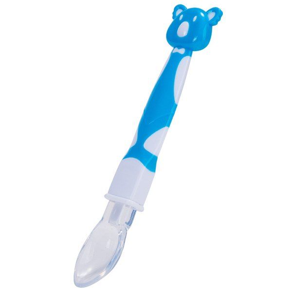 Cartoon Doublesided Bear Silicone Spoon