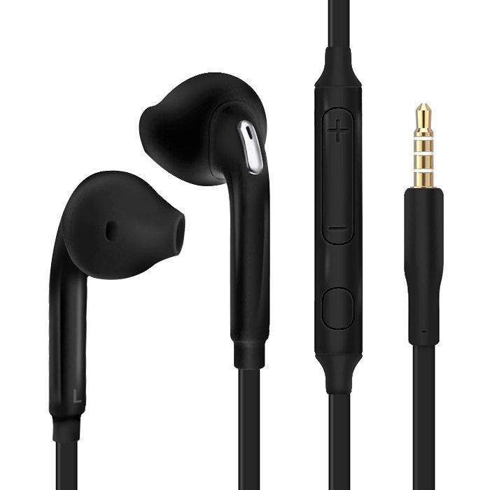 

Gocomma G07 Half-in-ear Noodle Earphone with Wire Volume Control Mic 3.5mm Interface, Black