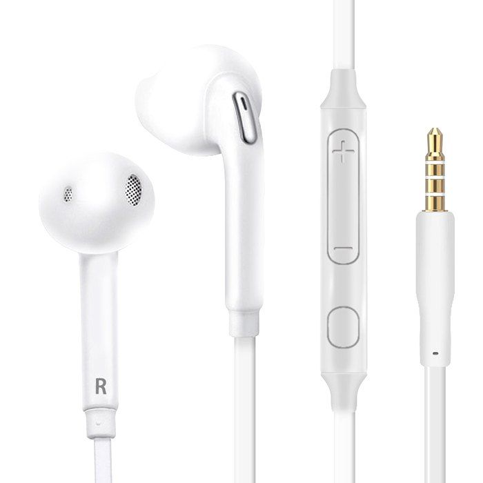 

Gocomma G07 Half-in-ear Noodle Earphone with Wire Volume Control Mic 3.5mm Interface, White