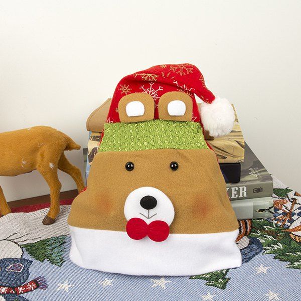 

Adult Flannel Cartoon Decoration Christmas Hat, Red