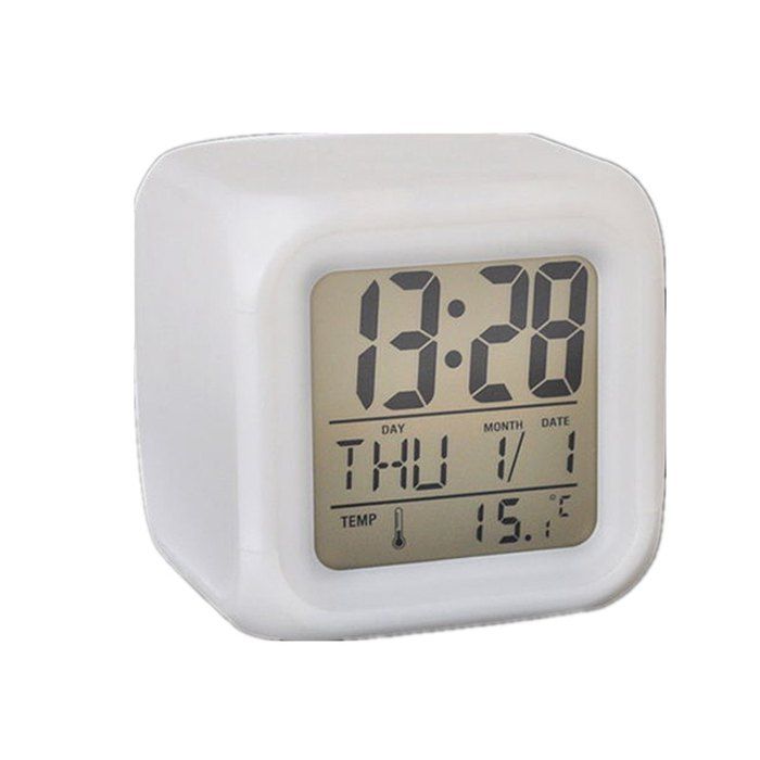 

Mood Changing Colorful Alarm Clock, White
