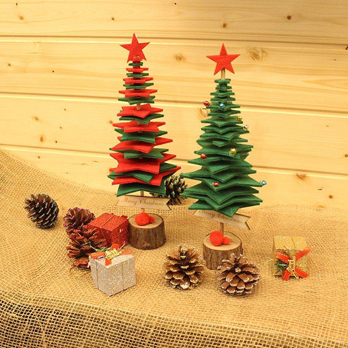 [32% OFF] Ornaments DIY Christmas Tree Felt Cloth Fabric Decorations ...