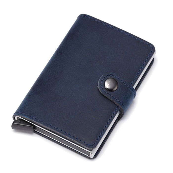 

Men's Head Wind Horse Leather Aluminum Wallet, Coffee