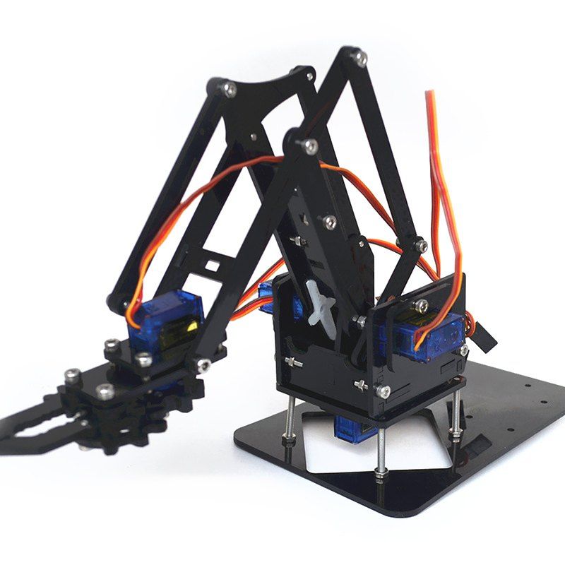 

SG90 Four-degree-of-freedom Robotic Arm, Black