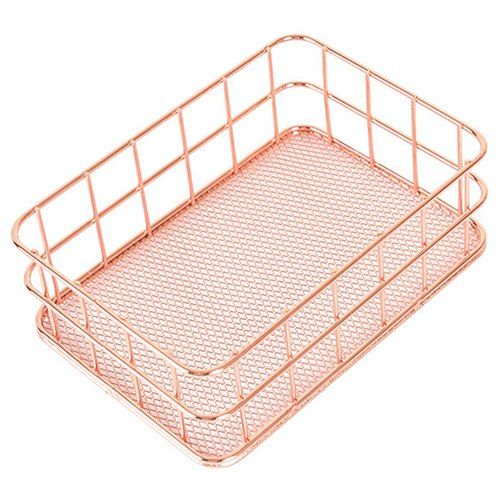 

Nordic Style Home Wrought Iron Storage Basket, Sakura pink