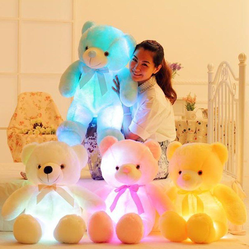 

Creative Light LED Stuffed Animals Plush Toy Colorful Christmas Gift for Kids, White