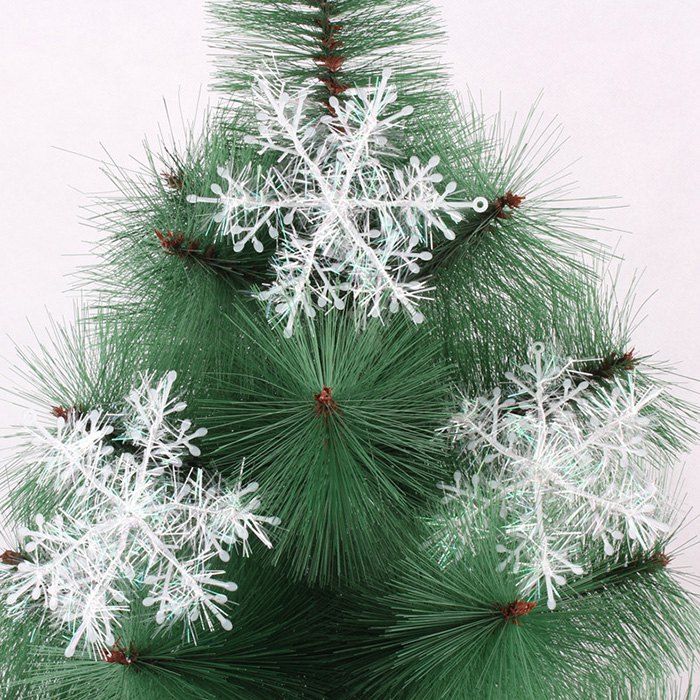 

Plastic Brushed Christmas Tree Decoration Pendant Snowflake 3pcs, White