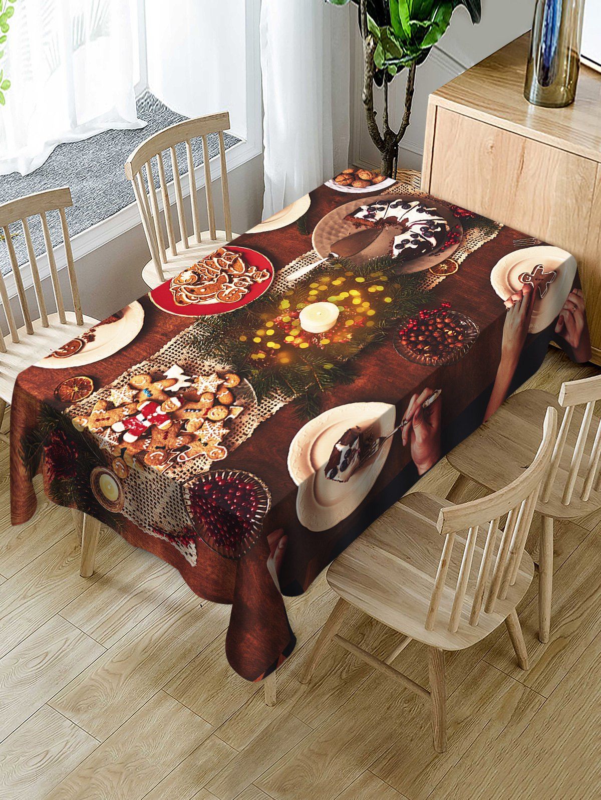 41 Off Fabric Waterproof Table Cloth Rosegal Affordable Cookie Fabric Waterproof Table Cloth