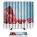 Christmas Bathroom Shower Curtain Mat Combination Set -  