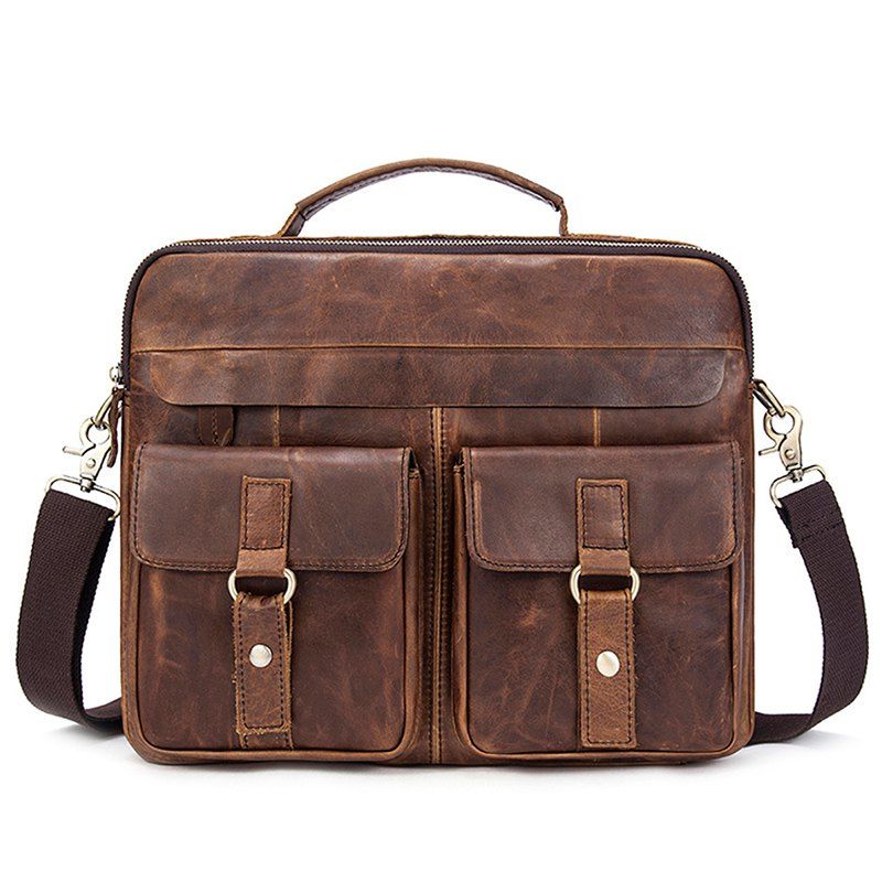 Mva Leather Man Messenger Bag Handbag