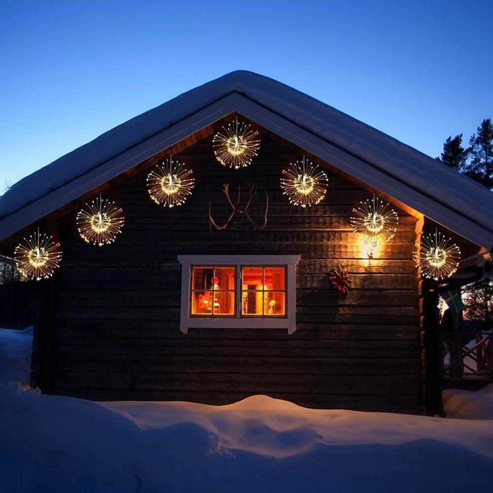 

LED Battery String Lights Christmas Explosion Lamp with Remote Control, Copper