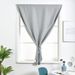 Curtain Finished Simple Solid Color Shading Free Punch Short Curtain -  