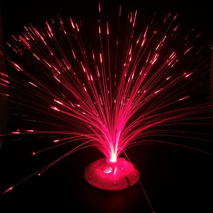 [38% OFF] Fiber Optic Filament Lamp Colorful Large Flower Flashing ...