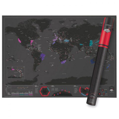  City Edition Scratch World Map - Скретч карта мира со стирающимся слоем размером 82.50 x 59.50 см