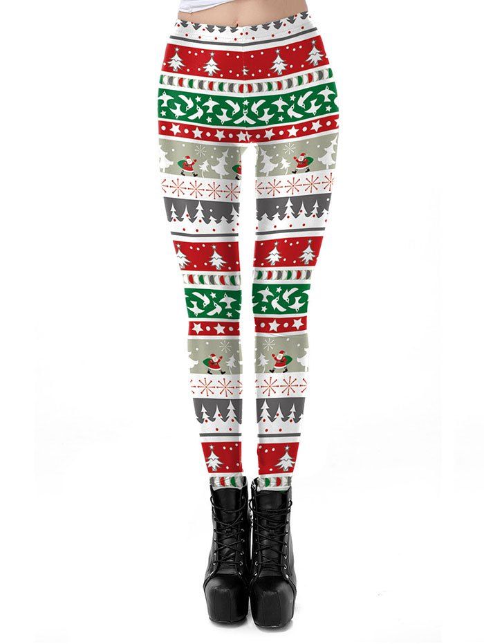 

Christmas Digital Print Feet Leggings, Multi-a