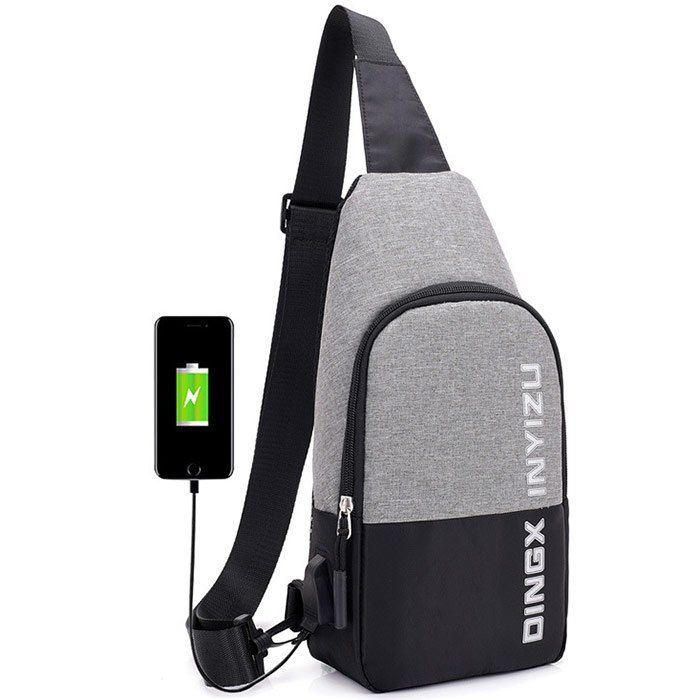 

Waterproof USB Multi-layer Outdoor Riding Anti-theft Male Bag, Dark gray