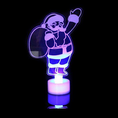 

Creative Christmas LED Night Light Colorful Flash Acrylic Lamp, White