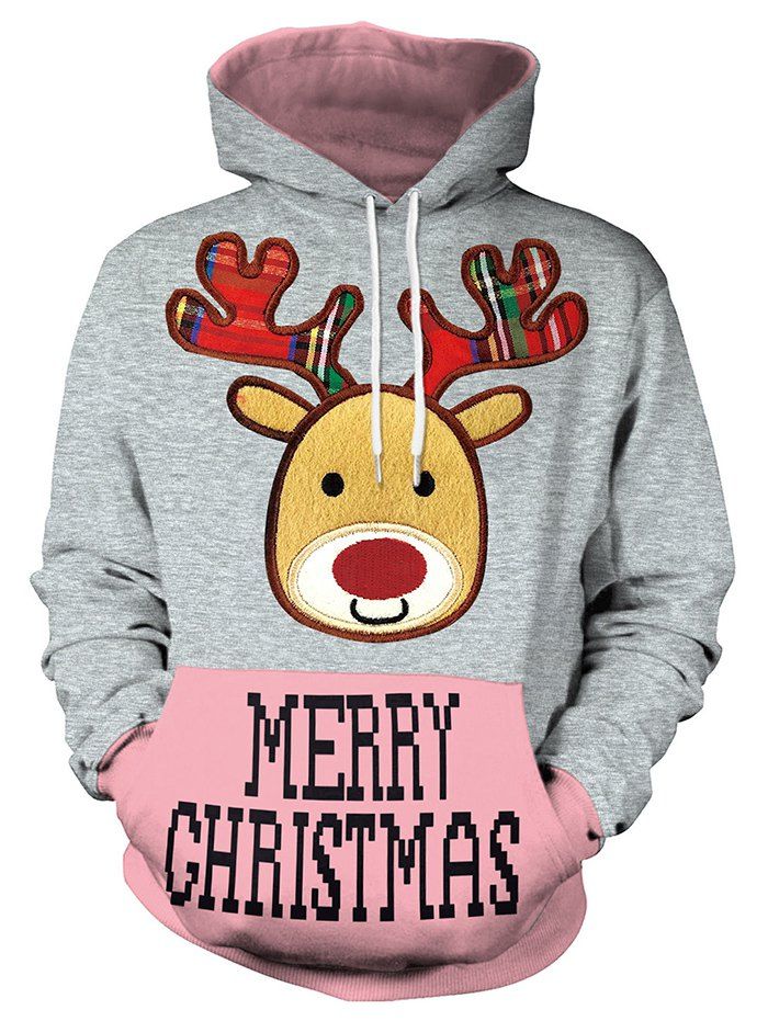 

Christmas Women's Loose Casual Hoodies, Multi-a