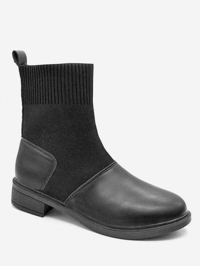bottes mi mollet plates