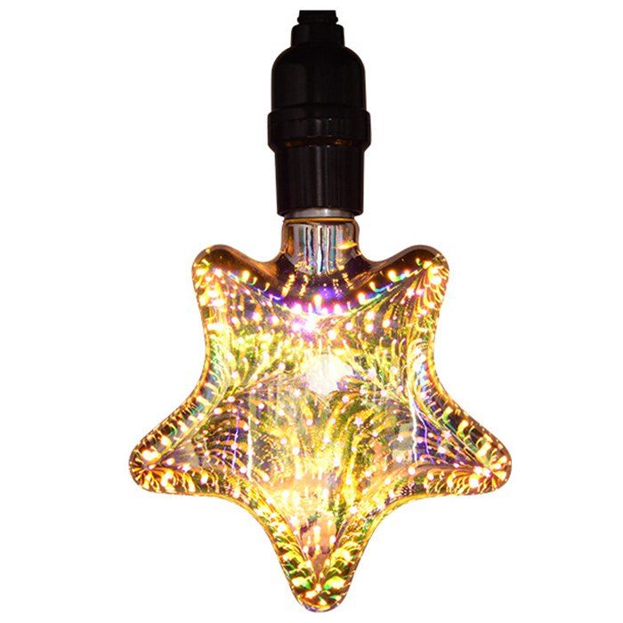 

Colorful 3D Glass Firework Christmas Decoration LED Light Bulb, Transparent