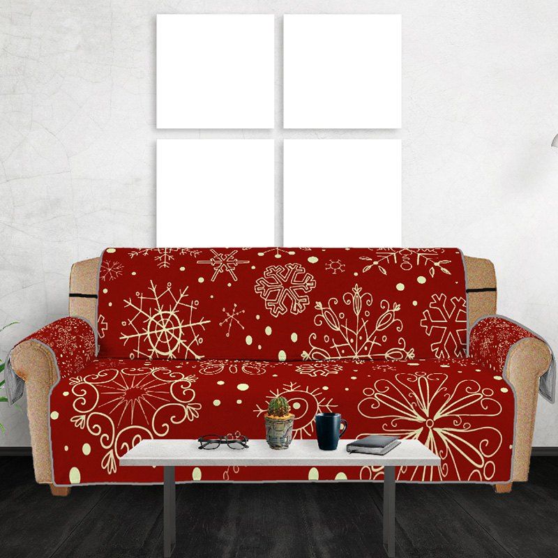 

Snowflake Multipeople Sofa Mat, Red wine